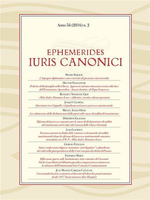 cover image of Ephemerides Iuris Canonici